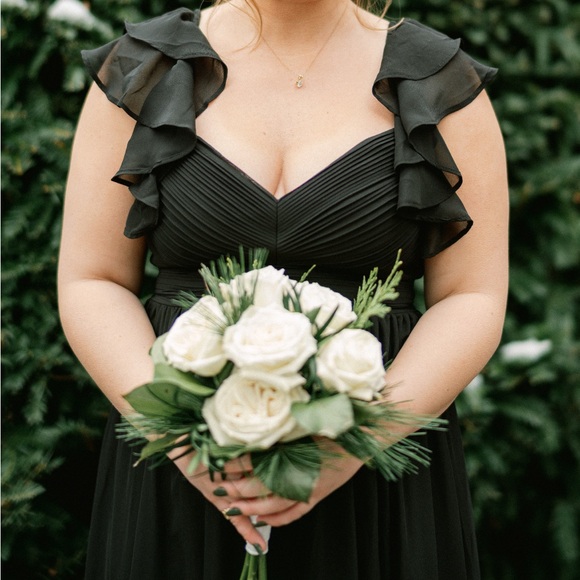 Chiffon Black Dress - Picture 7 of 9